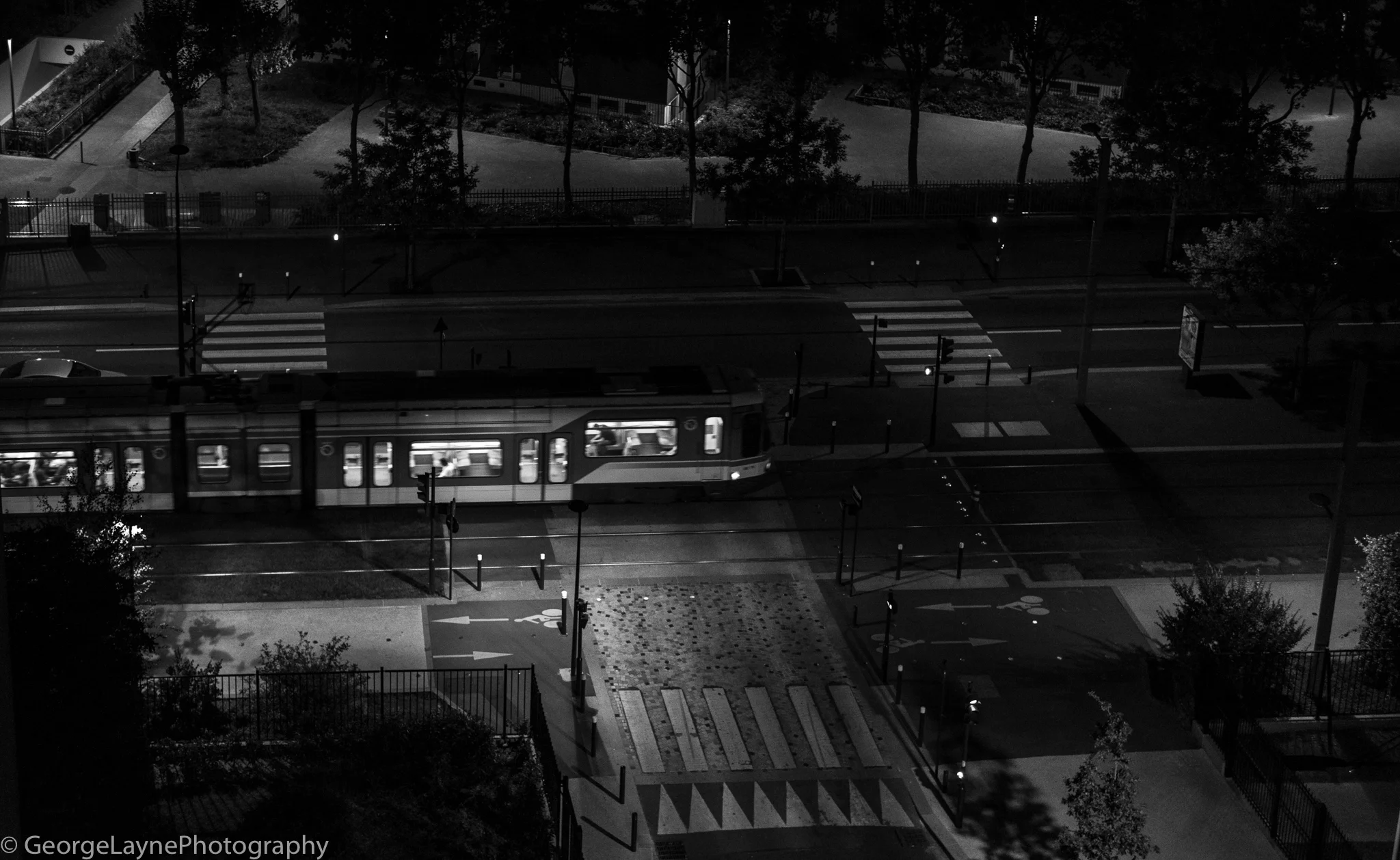 The tram service that terminates in Saint-Denis