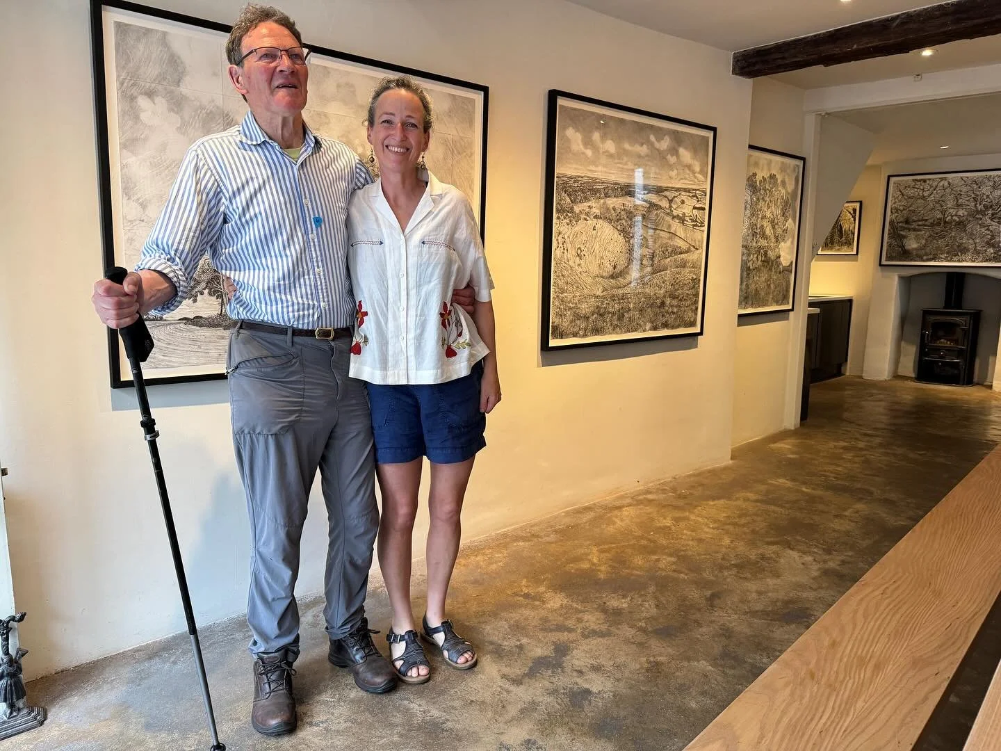 Last Saturday my latest exhibition here at The Table opened with @rosiemaccurrach and there has been a steady stream of delighted visitors/purchasers ever since.

Here is Rosie pictured with her father.
.
.
#rosiemaccurrach #soloshow #drawinginthelan