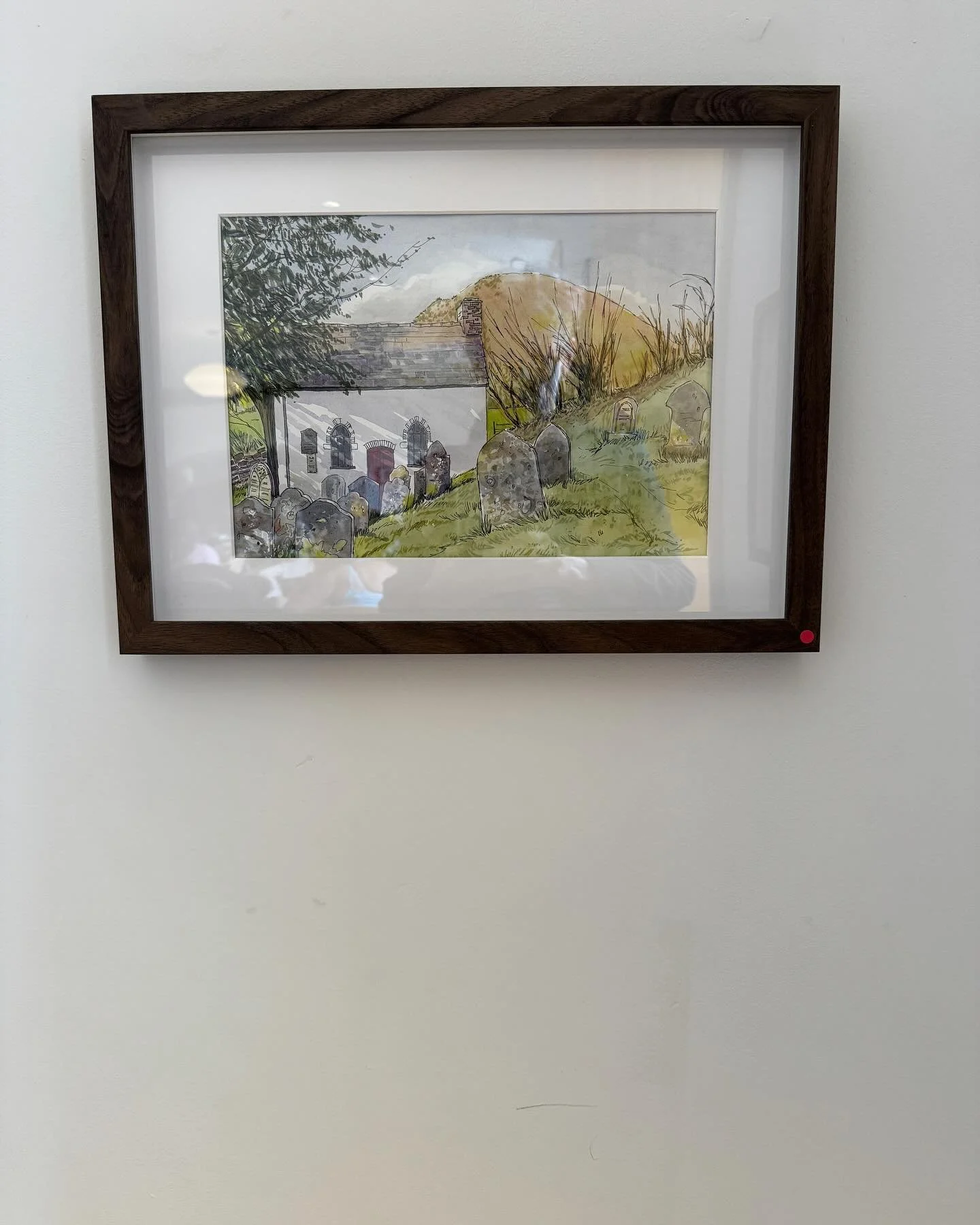 The joy of eating lunch @haycastlecafe never diminishes and now you can gaze on the beautiful Hay artworks by local artist @thelwell50 hanging on their walls and once sated pop upstairs to visit the equally rewarding exhibition of Welsh art beautiful