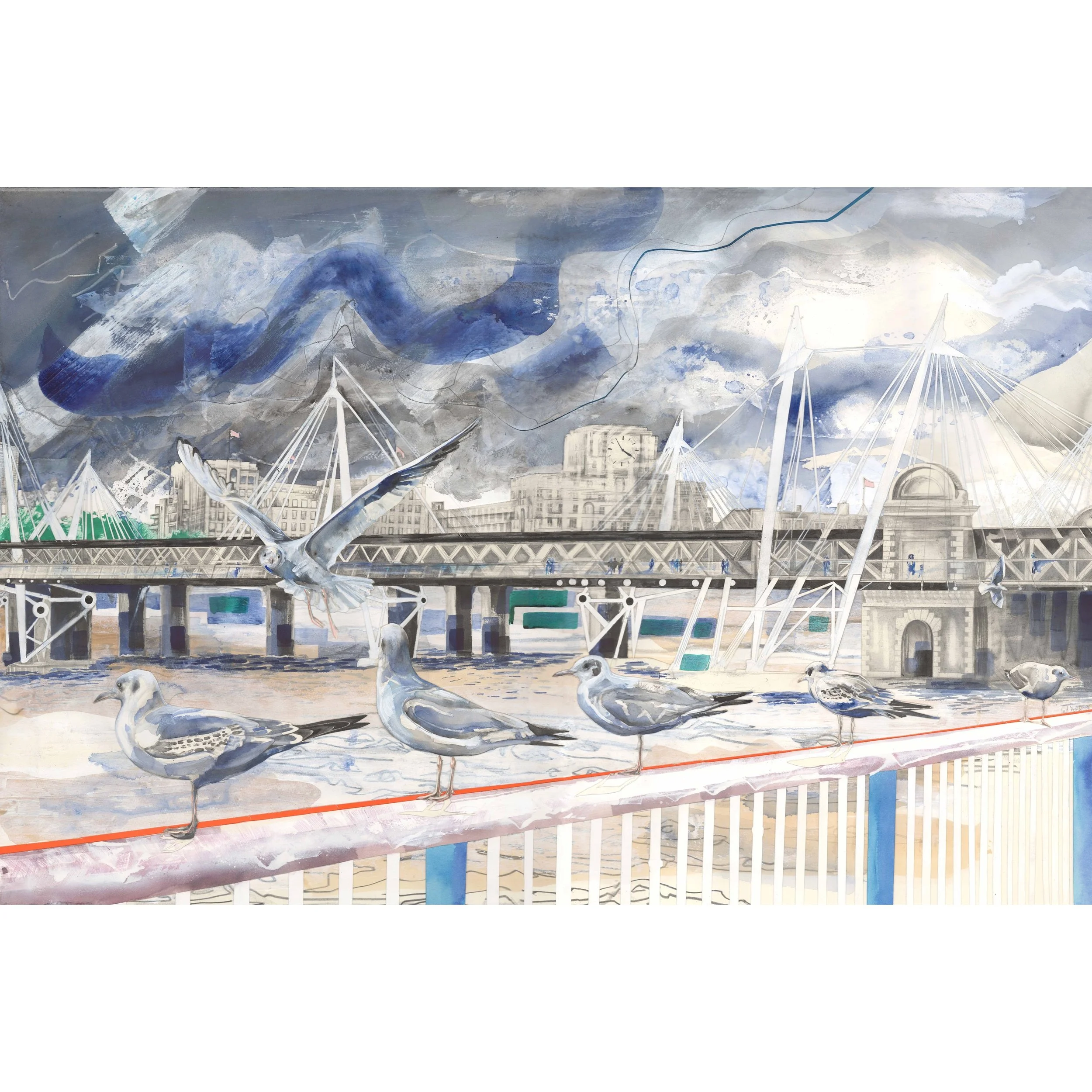 Seagulls on the Southbank