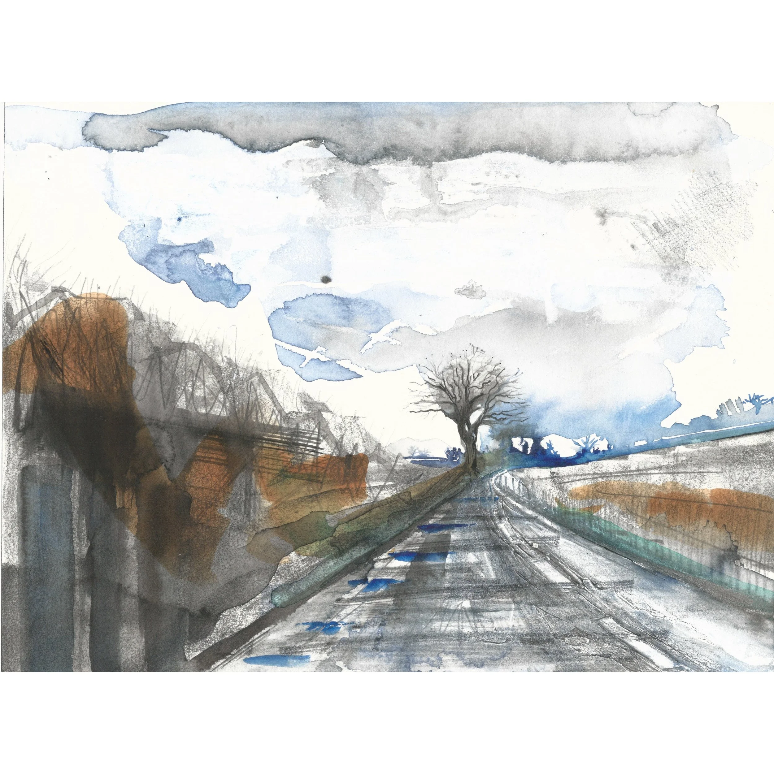 Oak Tree, Towards Peterchurch 22cm x 30cm_bordered.jpg