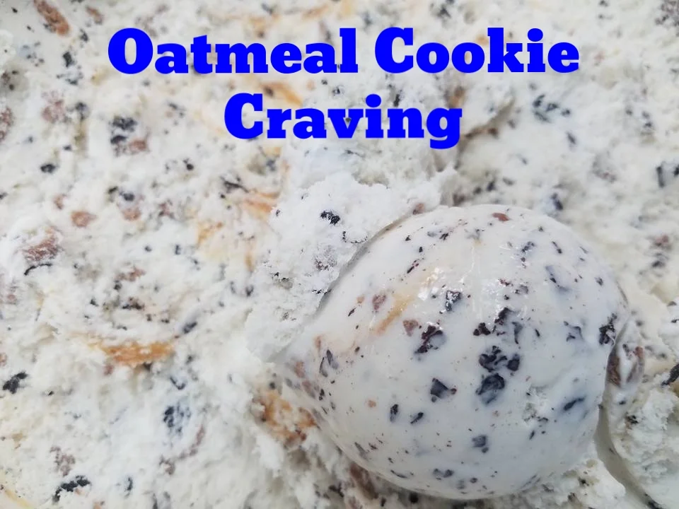 Silky brown sugar cinnamon ice cream, decadent sweet caramel sauce, luscious chocolate flakes and delicious oatmeal cookie crumbles.