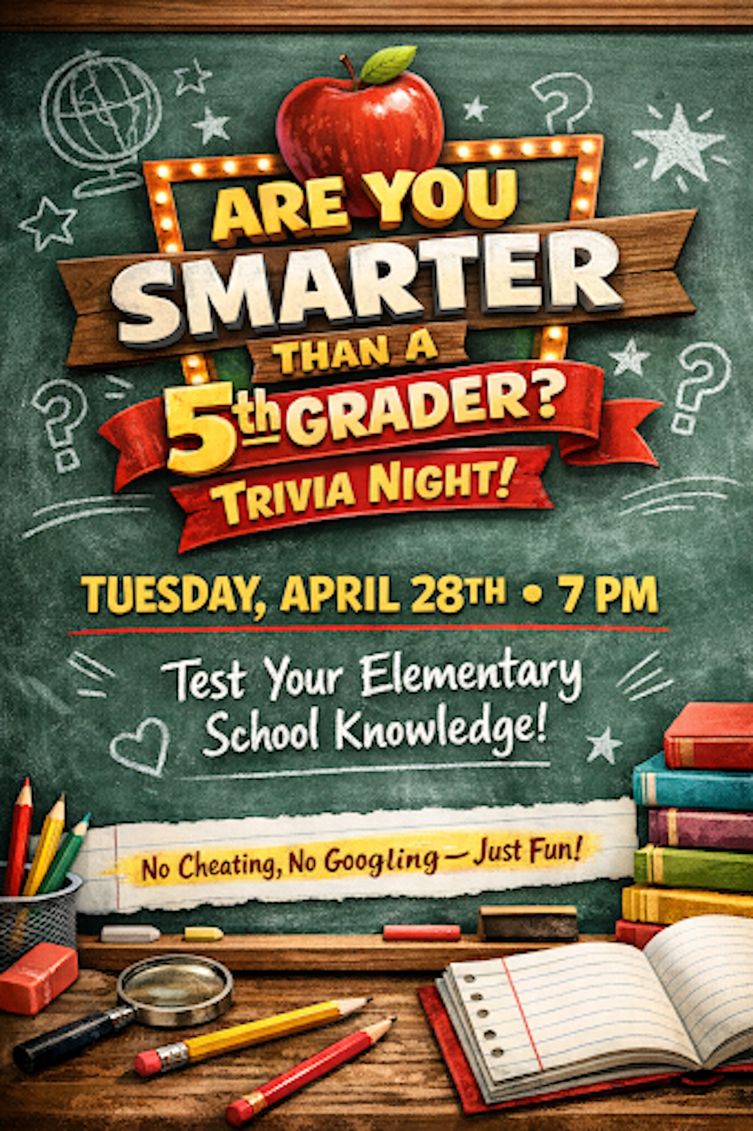 Are You Smarter Than a 5th Grader? Trivia Night