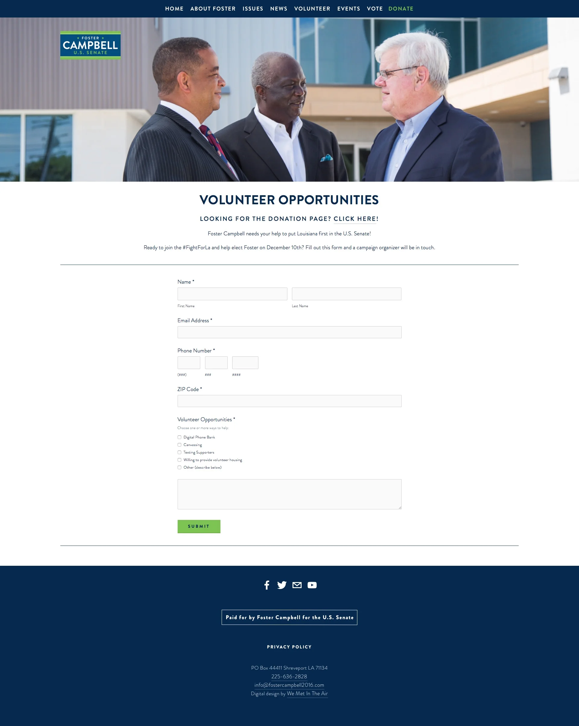 Volunteer Page