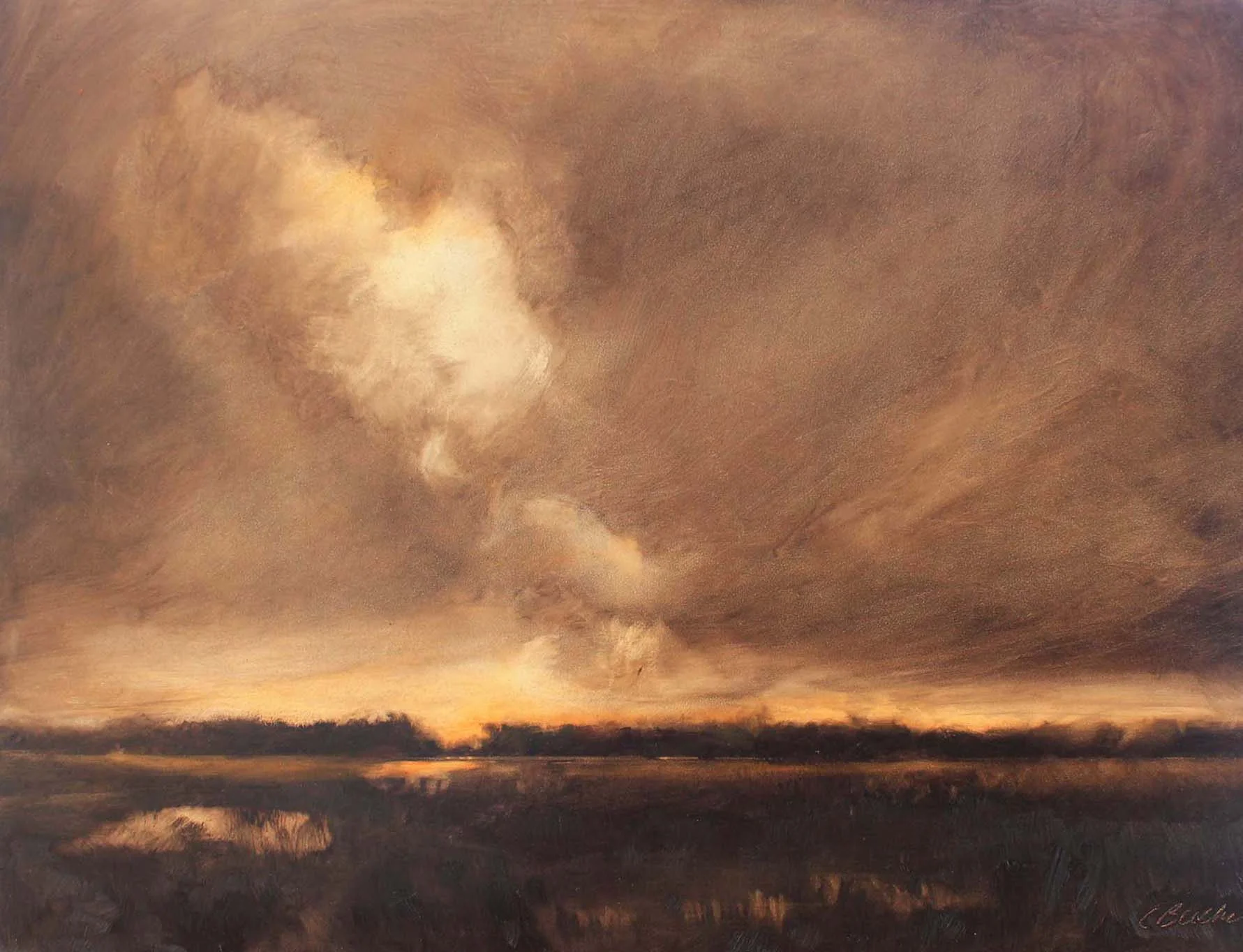 Evening Gold Oil on panel 18 x 24 (available)