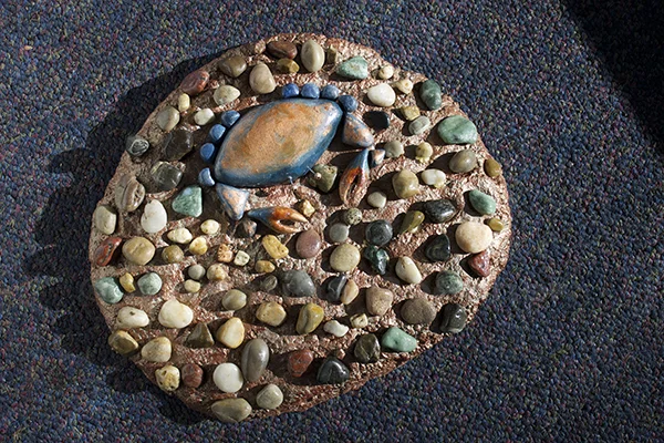 Crabby Oil on clay, with stones (available)