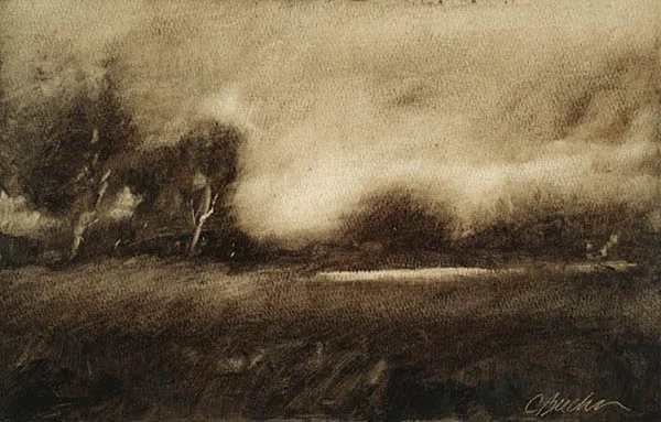 Clearing Oil on paper 8.5 X 12.5 (available)