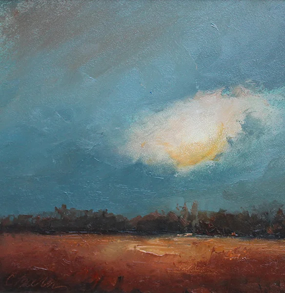 Hazy Summer Field Oil on panel 6"x 6" (available)