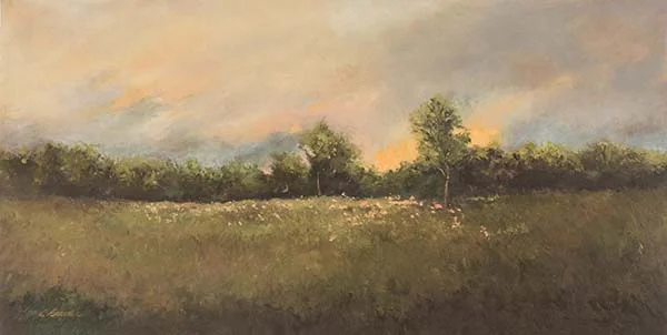 Dawn's Gold Oil on panel 18" X 36" (available)