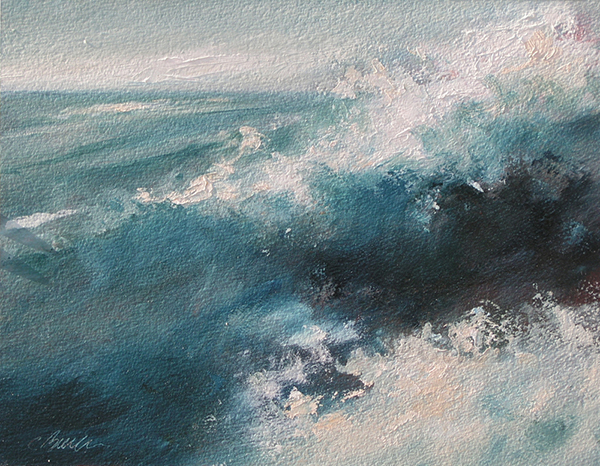 Crashing Oil on paper 12 x 15 (available)