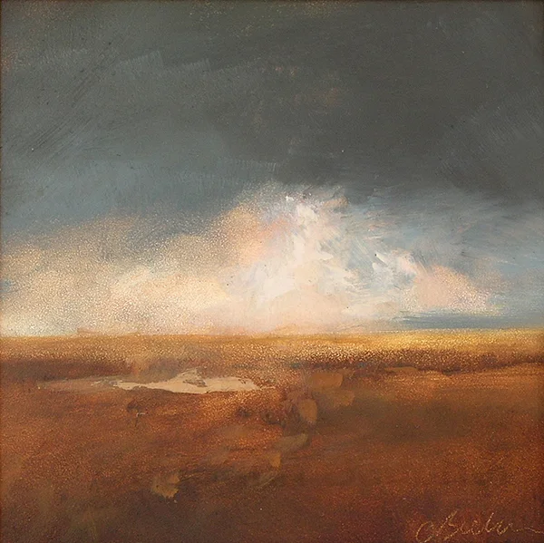 October Marsh Oil on panel 6" x6" (sold)