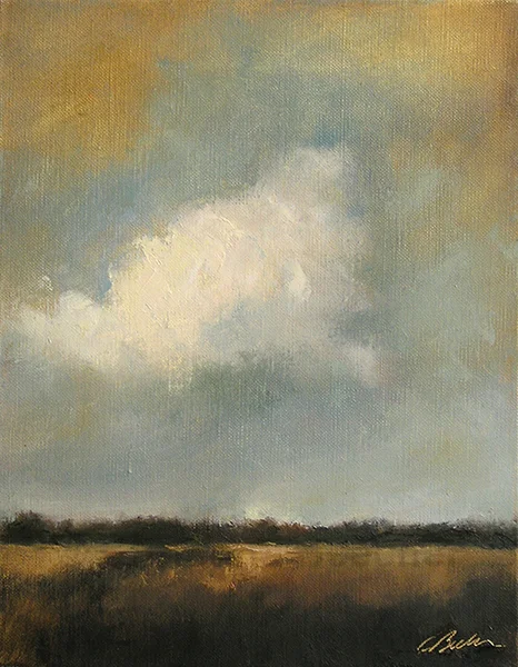 Over Marshlands Oil on linen 14" X 11" (available)