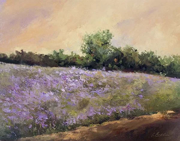 Lilac Meadow Oil on Linen 12"X 18 " (available)