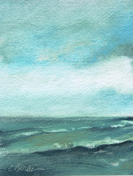 Blue Waters I Oil on Paper 8" x 6" (available)