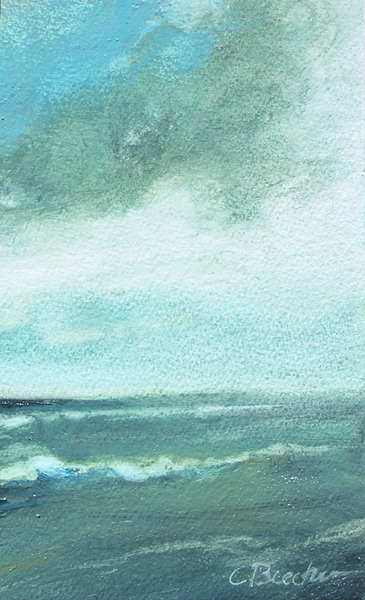 Blue Waters II Oil on Paper 8" x 5.5" (available)