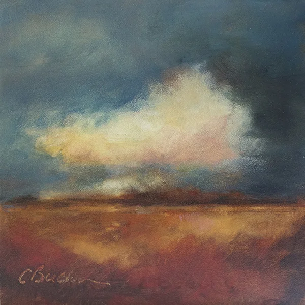 Over a Crimson Field Oil on panel 6"x6" (sold)