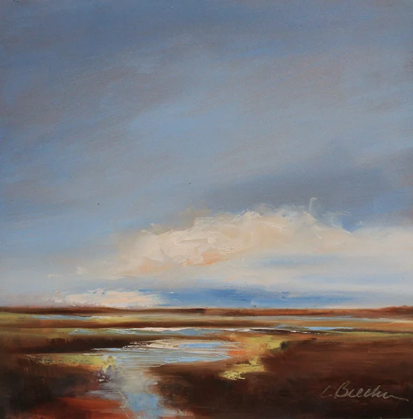 September Marsh Oil on panel 8"X8" (available)