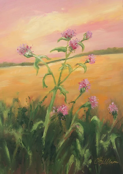 Thistle Oil on Panel 7"x5" (sold)