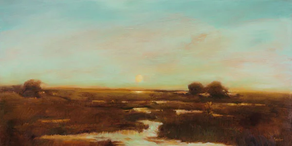 West Island Oil on panel 18"X 36"