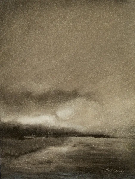 Moonlit Bay Oil on panel 12" x 9"