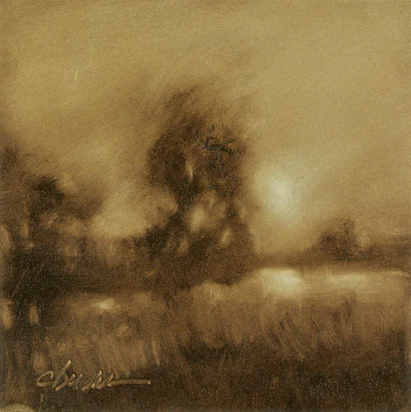 Nearly Night Oil on panel 6" X 6" (available)