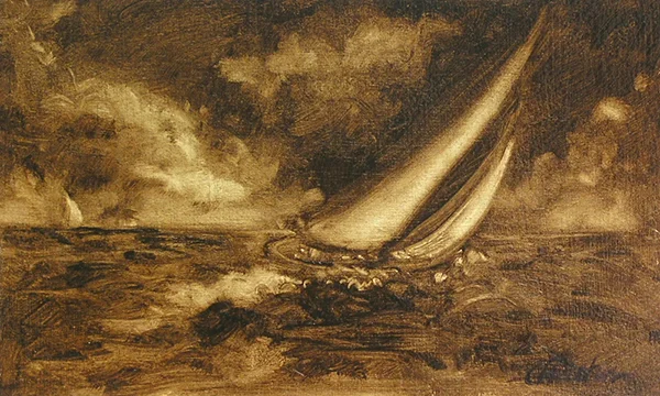 Windswept Sails Oil on paper 6" x9"
