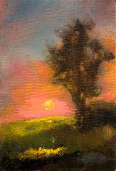 Day's End Oil on canvas 9"x 6"