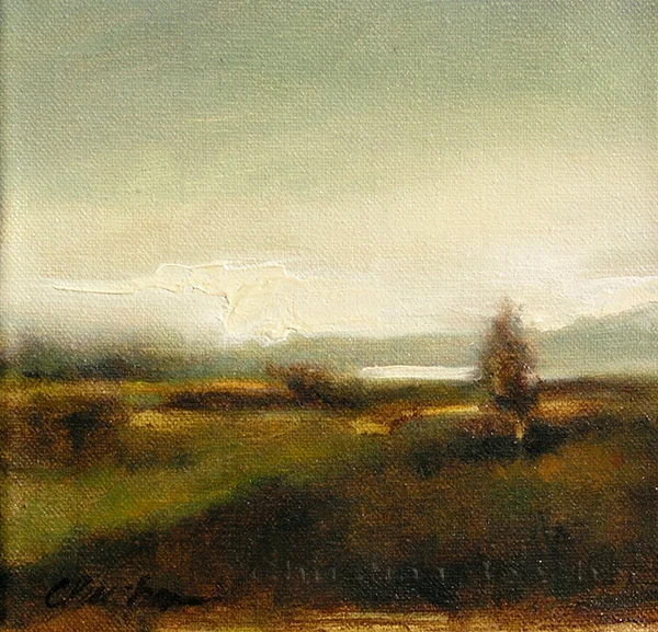East off Potash Oil on linen 6"X6"