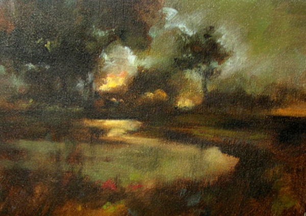 Evening Blaze Oil on linen 12" x 16"