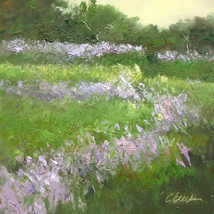 Lavender Trail Oil on panel 6"x 6"