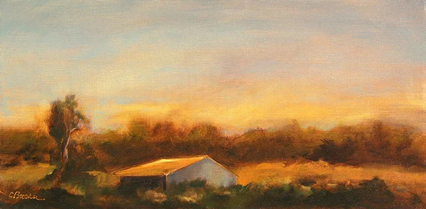 Grafton Afternoon Oil on linen 10"x 20"