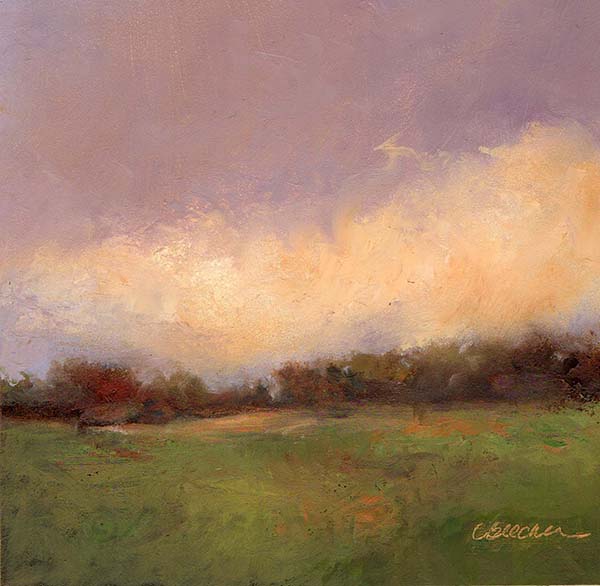 Lilac Morning Oil on panel 6"x6"