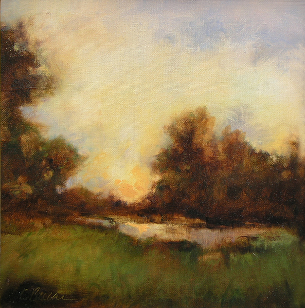 Concord Twilight Oil on linen 12"x 12"