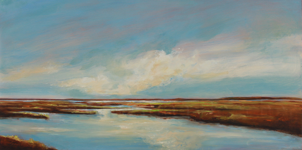 Paine's Creek Flat Oil on panel 18" x 36" 