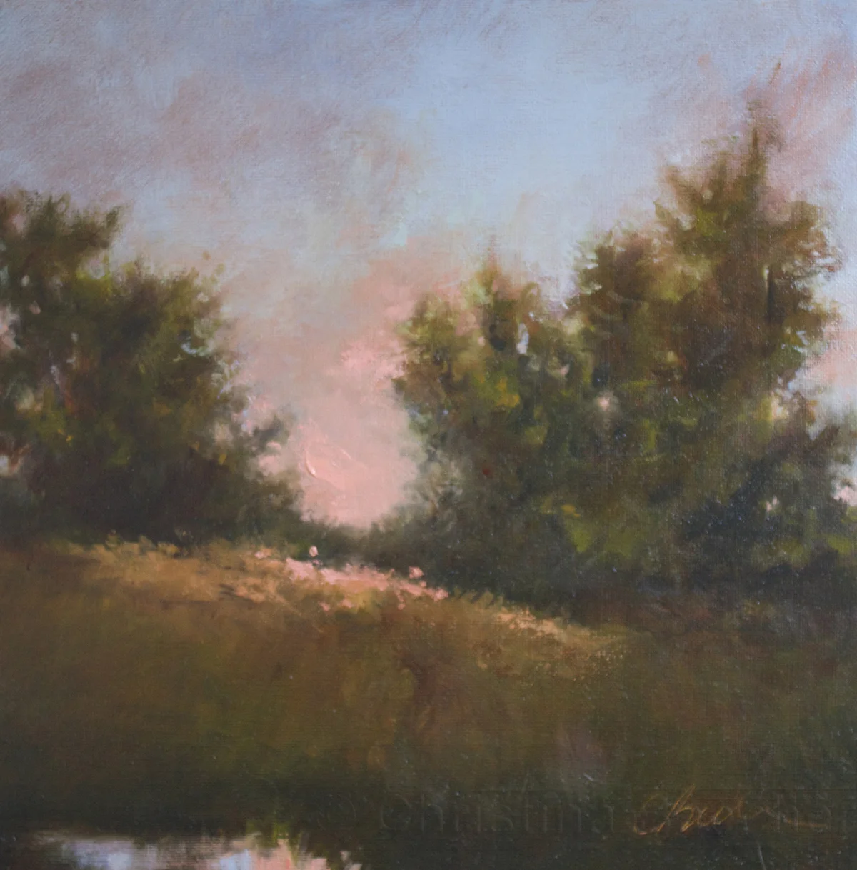 Blue Morning Oil on canvas 12 x 12 SOLD