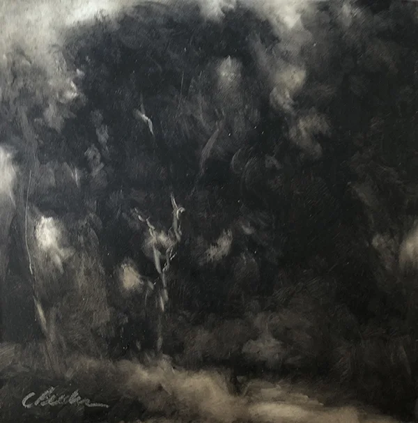 Evening Solitude Oil on cradled panel 6"x6" (available)
