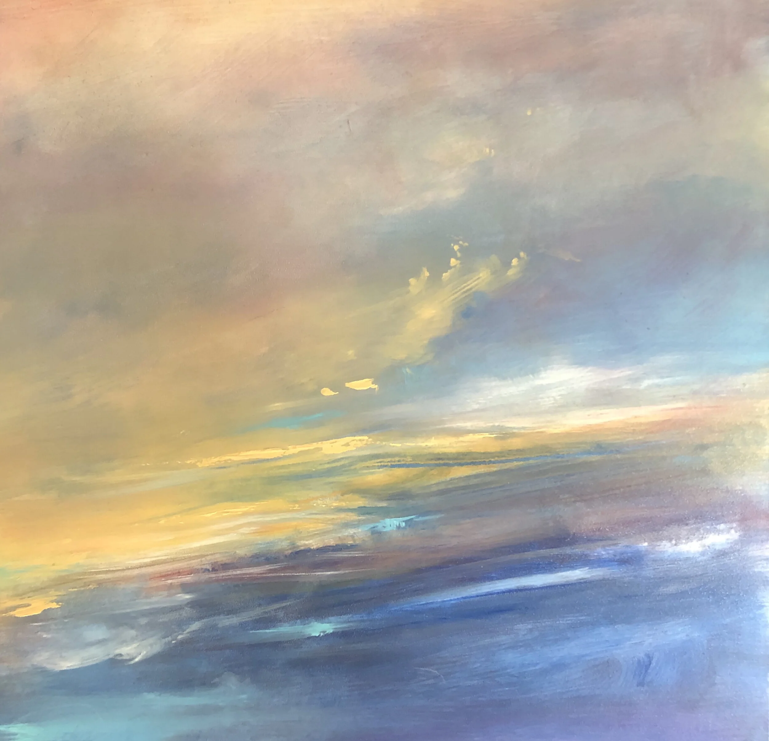 Rainstorm   12 x 12 Oil on panel 