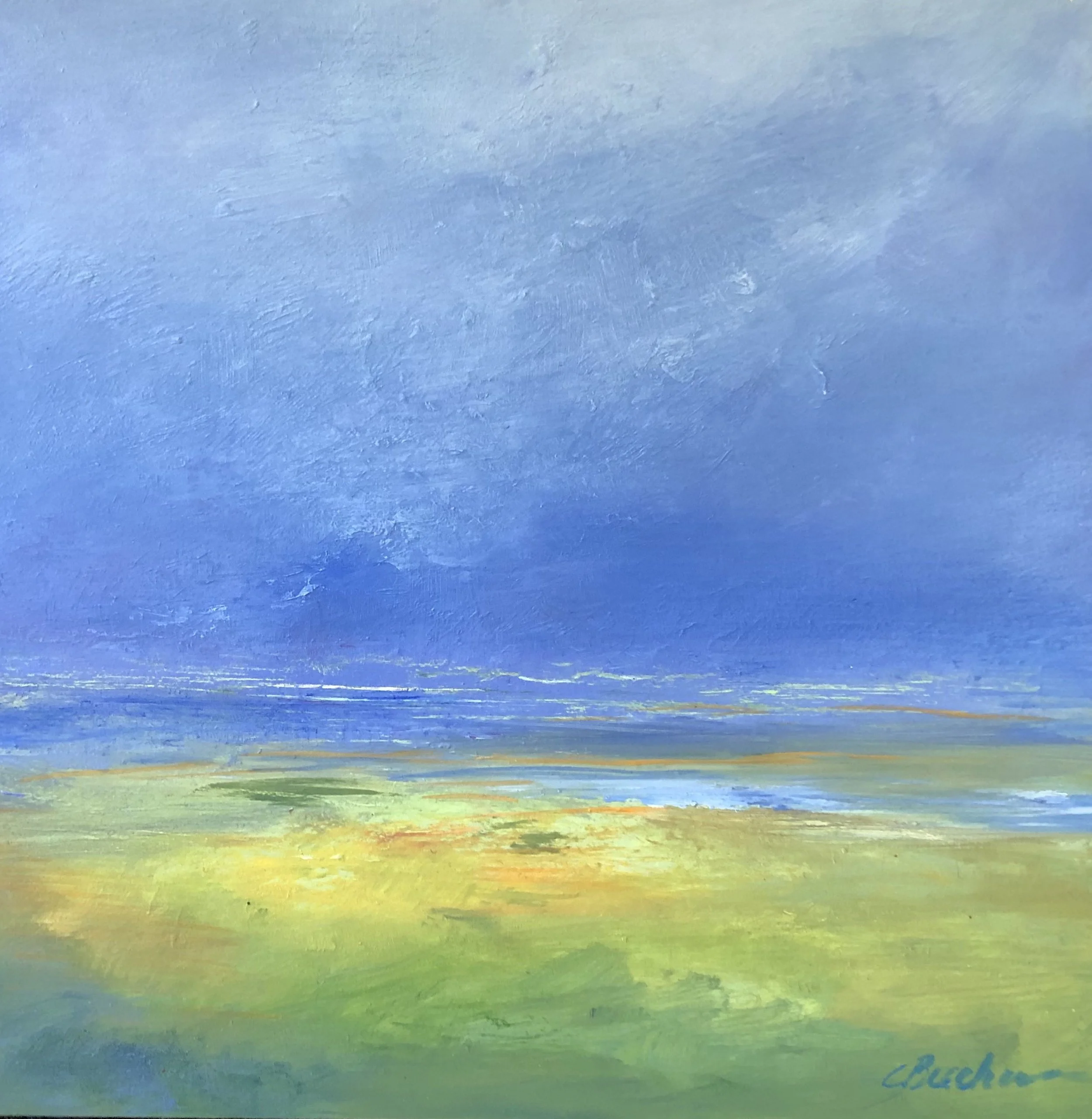 Tidal Blue  Oil on panel 8"x8" (available)