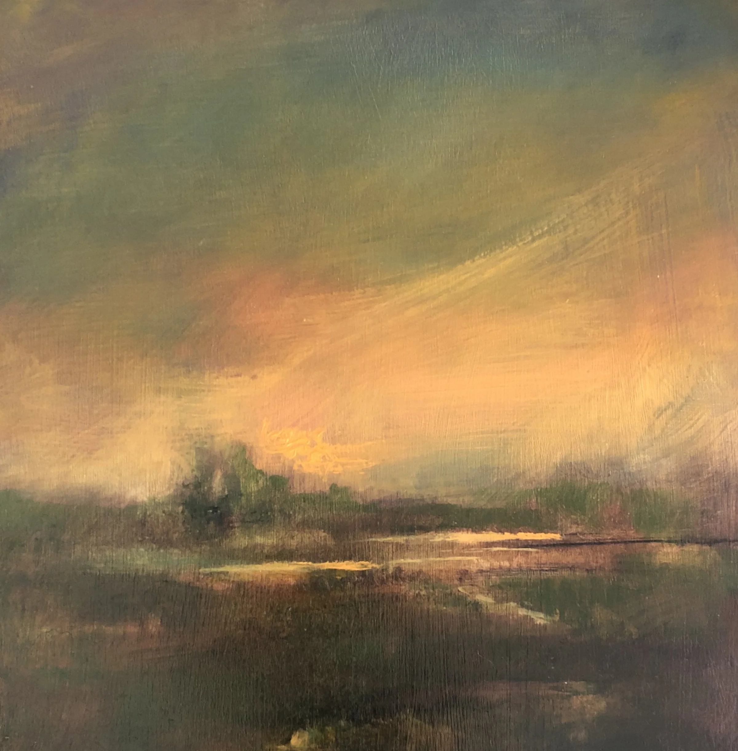 Evening's Glory    Oil on panel.  8"x8" (SOLD)