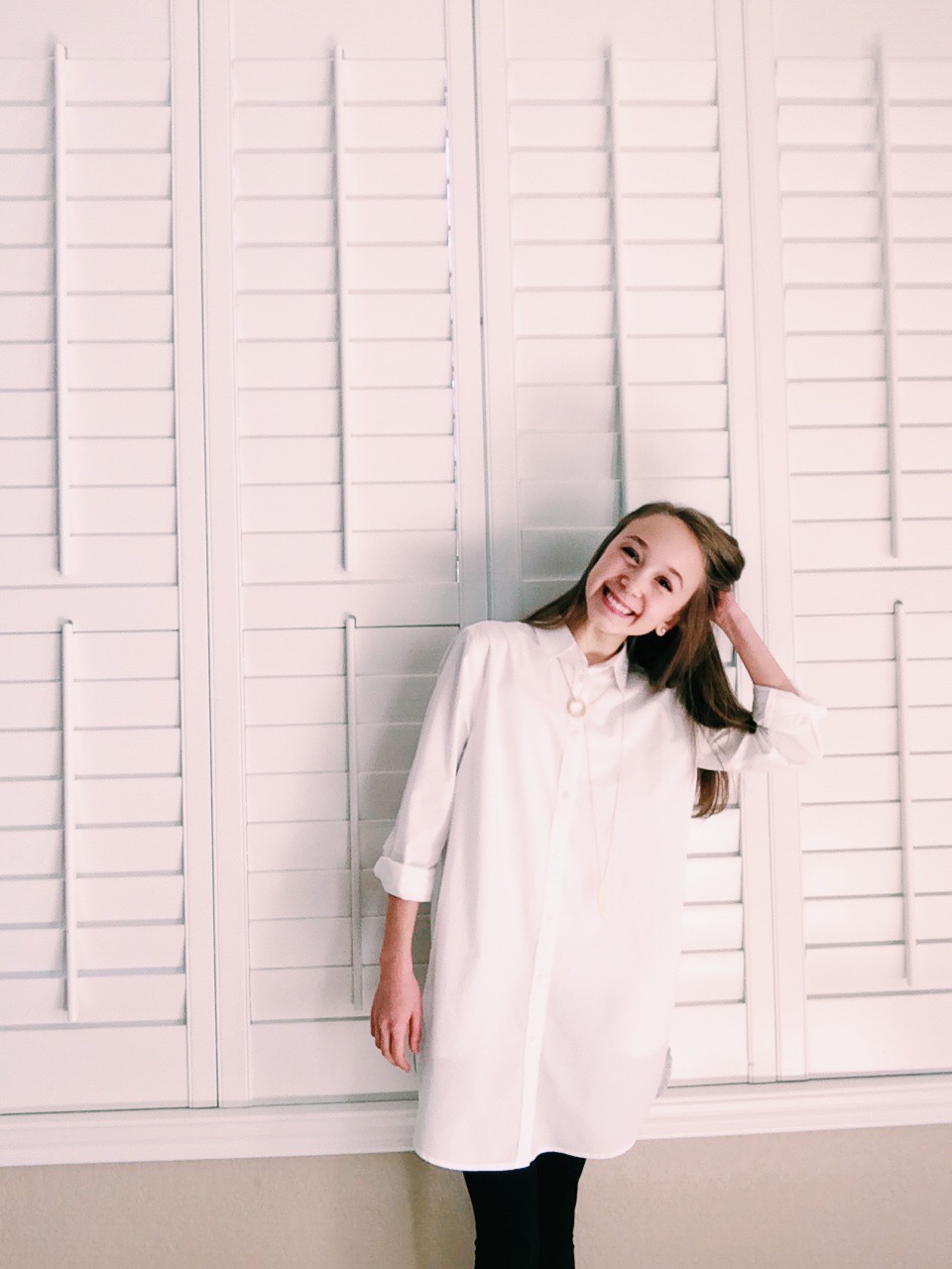 Shirt: Madewell, Pants: Old Navy, Necklace: Madewell