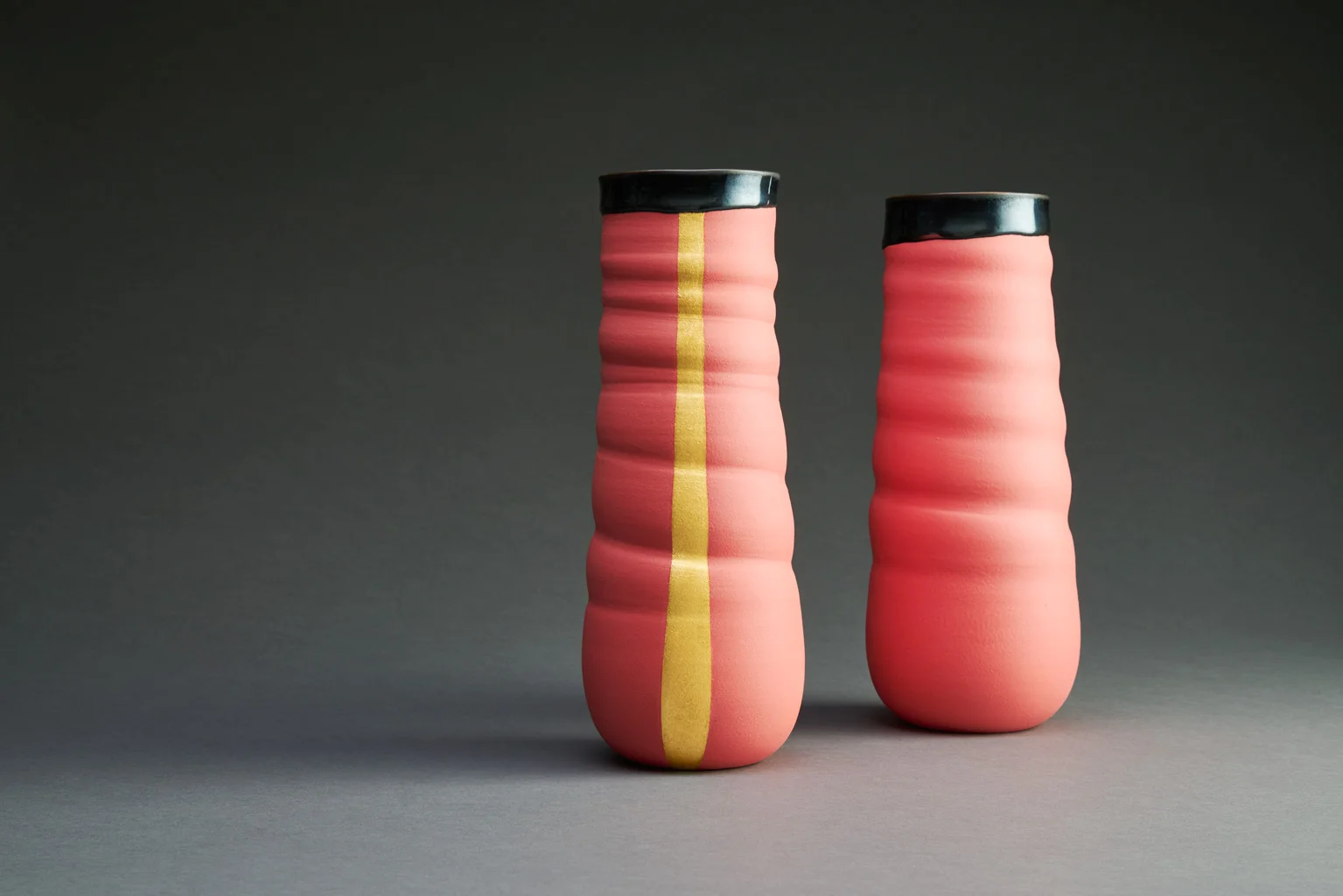 Pair of Coral Vases