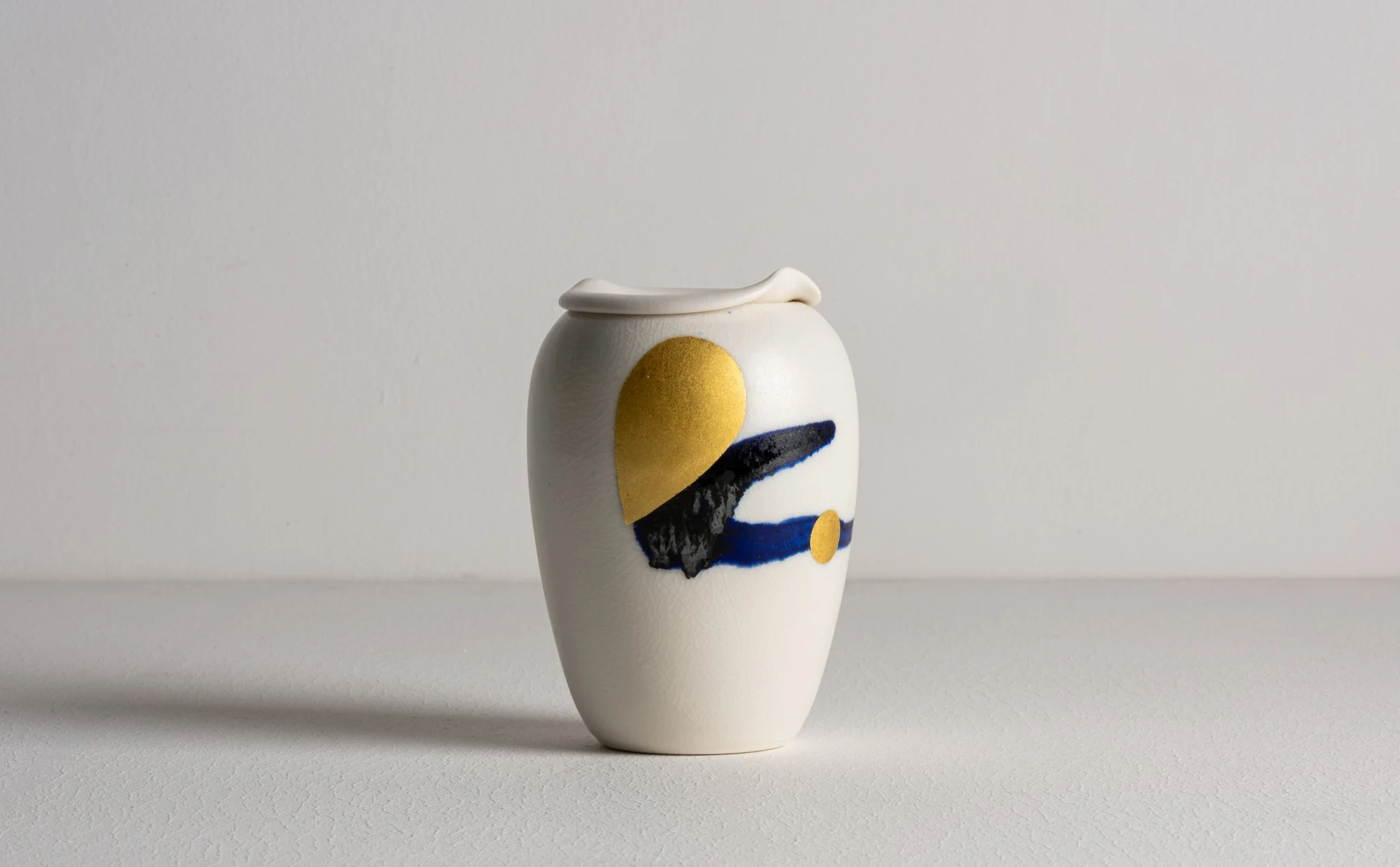 Blue & Gold Curl Vessel