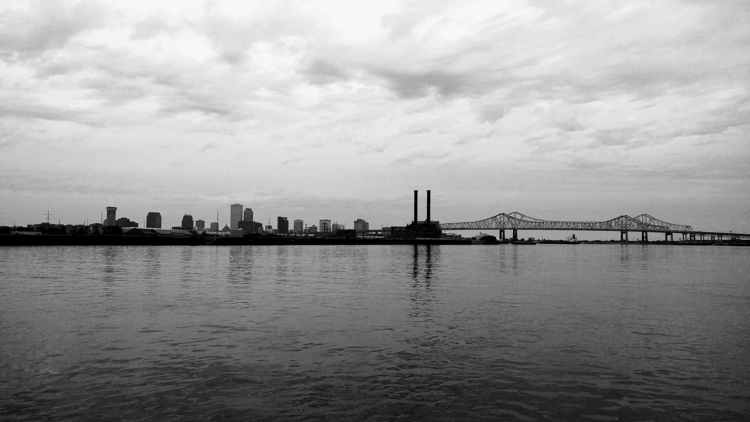 New Orleans seen from the Mississippi