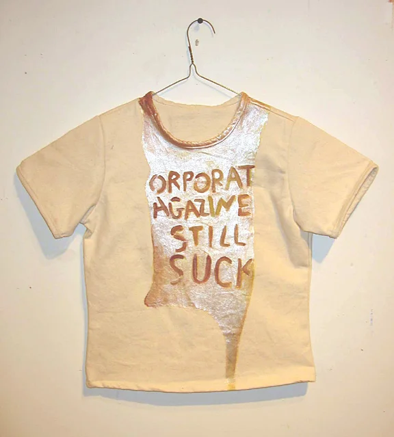  Corporate Magazines Still Suck - 2003 -&nbsp;acrylic on canvas and wire -&nbsp;24"h x 24"w 