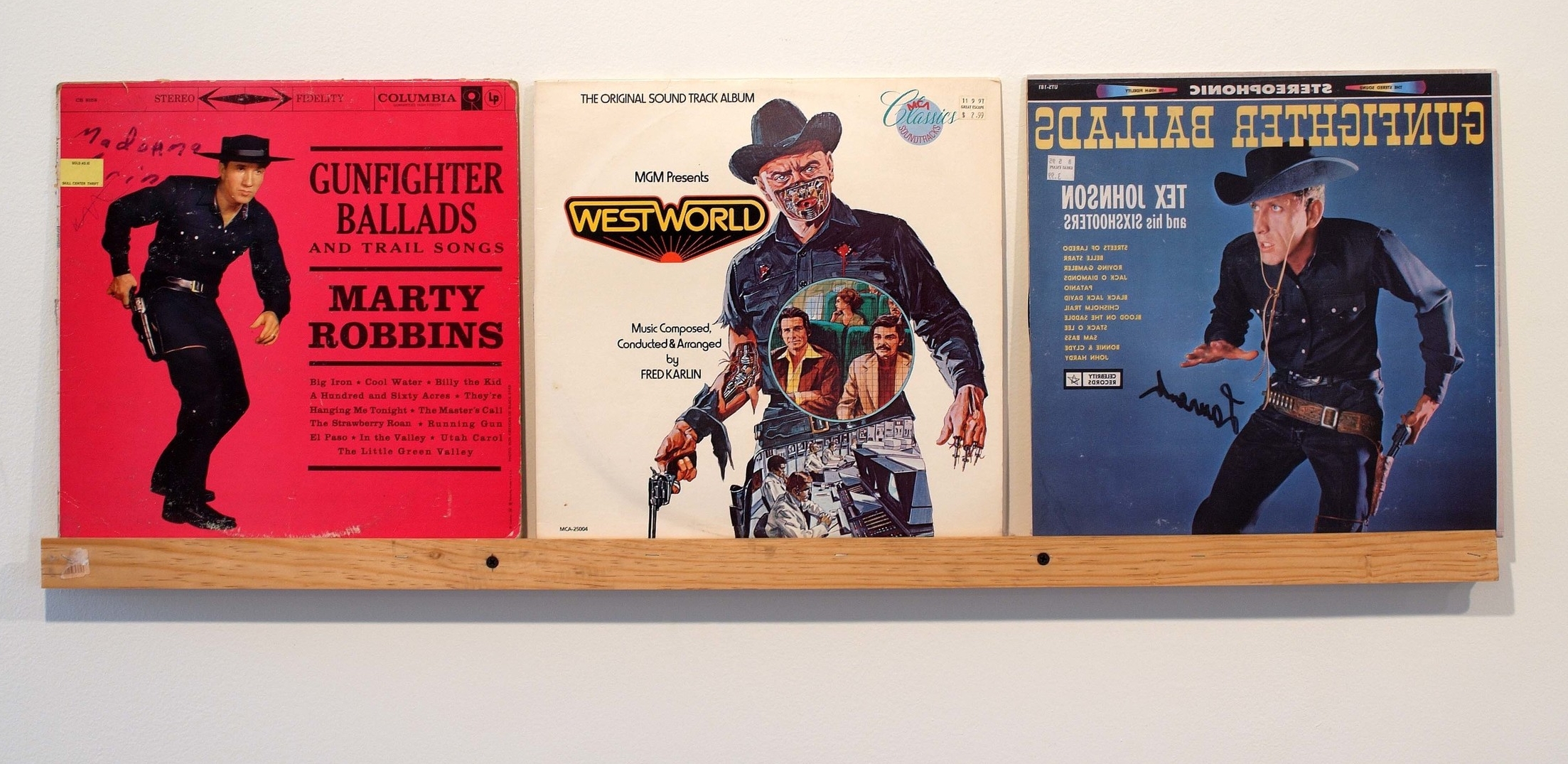 Gunfighter Ballads - 2006 - two lps, digital print - 13" x 38" x 2"