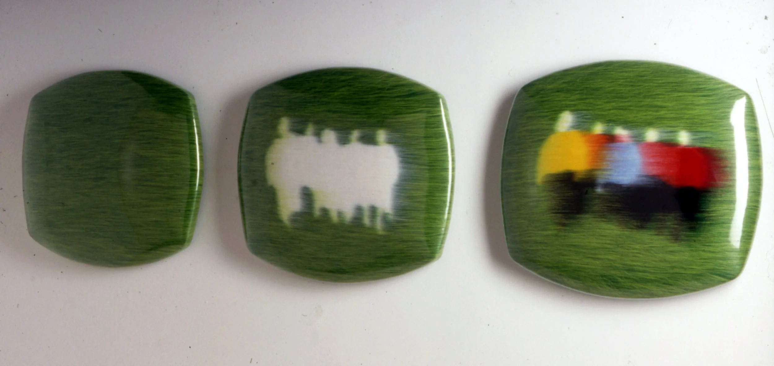  Beam Down - 1998 - fun fur, vinyl, wood - 18"x60"x4" 