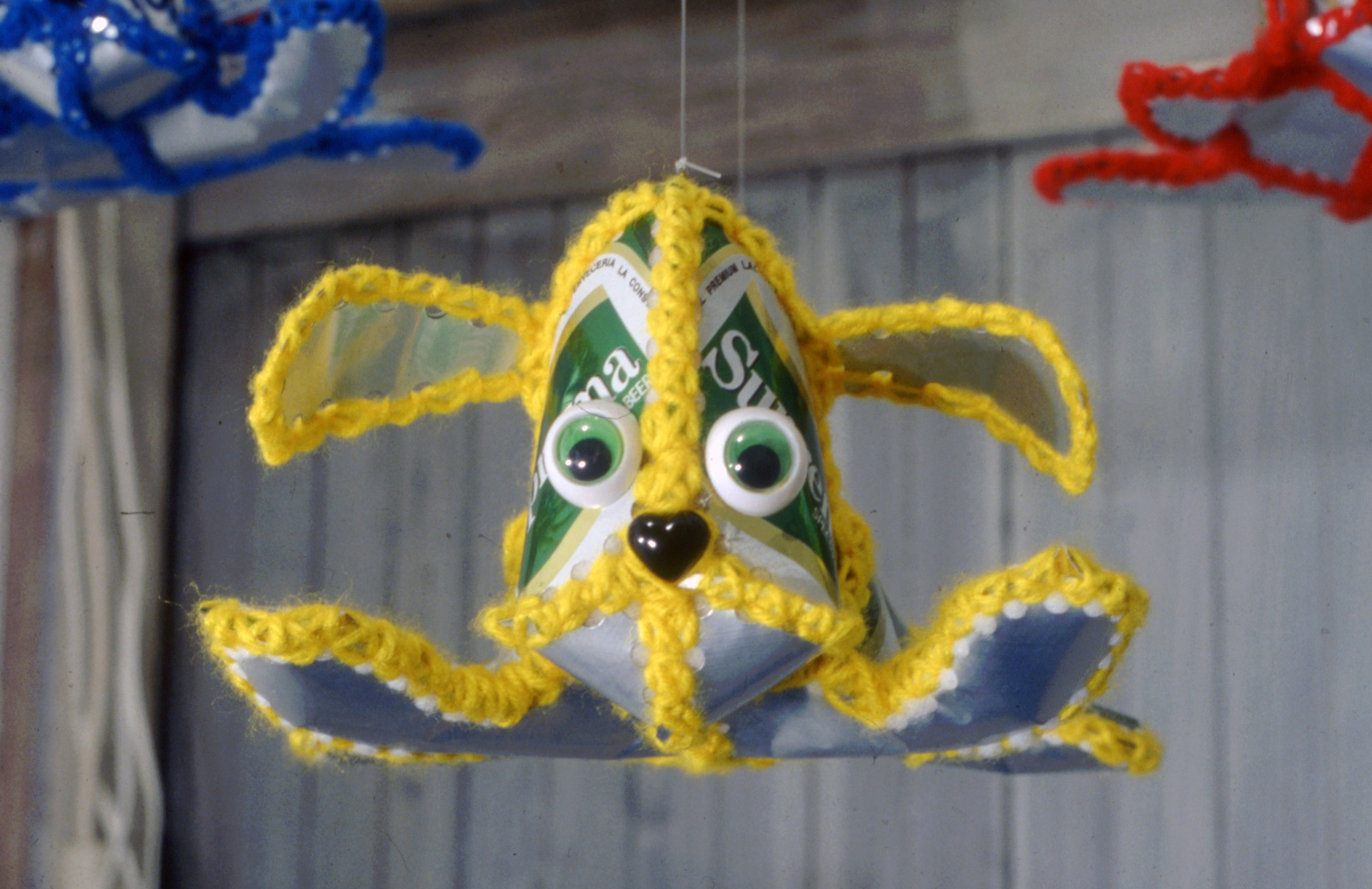 Suprema Dog - 1995 - beer cans, yarn, stuffing