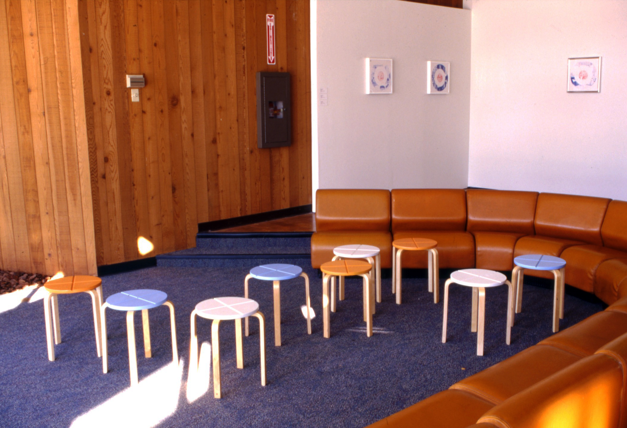 Aalto Pill Party - 2001 - modified ikea stool, enamel - variable dimensions