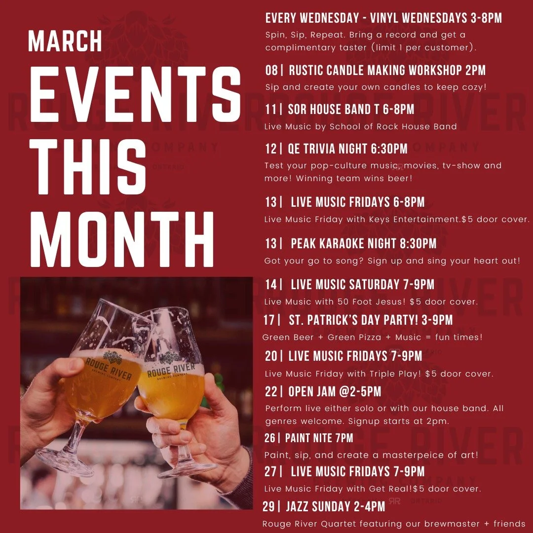 March is rolling in with longer days, plenty of live music, and many excuses to grab a fresh local pint 🍀🍺
Here&rsquo;s what&rsquo;s brewing this month:
🎶 Vinyl Wednesdays (Every Wednesday, 3&ndash;8pm)
Bring a record, spin your favourite track, a