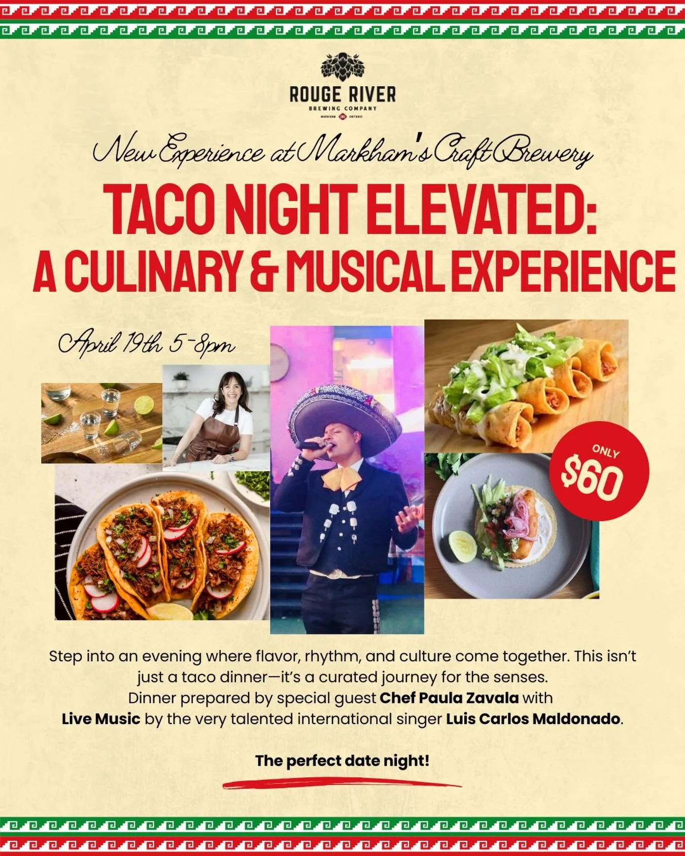 ✨ New Event Alert&nbsp;✨
We&rsquo;re kicking off our Culinary &amp; Musical Experience&nbsp;series with an unforgettable night alongside Chef Paula Zavala.
On April 29th, step into an evening where flavor, rhythm, and culture collide. This isn&rsquo;